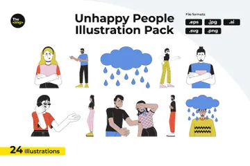 Annoyed Displeased Illustration Pack