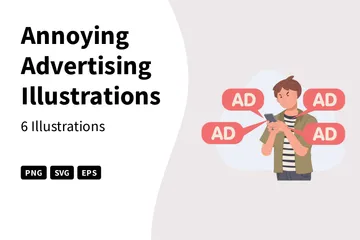 Annoying Advertising Illustration Pack