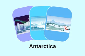 南極大陸 イラストパック