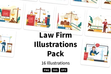 Anwaltskanzlei Illustrationspack