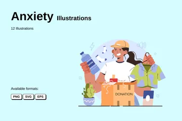 Anxiété Pack d'Illustrations