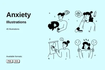 Anxiété Pack d'Illustrations