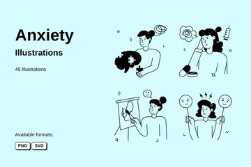 Anxiety Illustration Pack