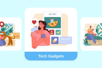 Gadgets tecnológicos Paquete de Ilustraciones