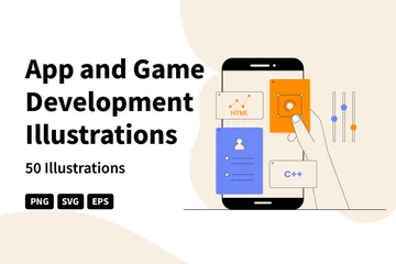 App And Game Development Illustration Pack