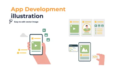 App Development Illustration Pack