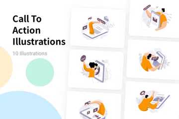 Appel à l'action Pack d'Illustrations