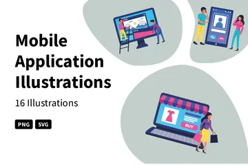 Application mobile Pack d'Illustrations