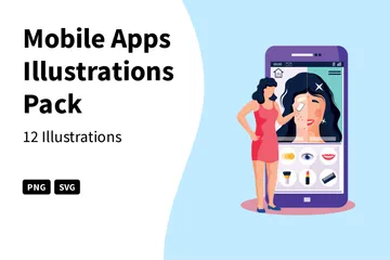 Application mobile Illustration Pack