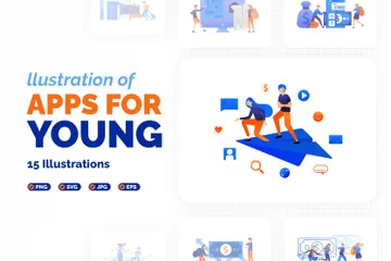 Applications pour les jeunes Pack d'Illustrations