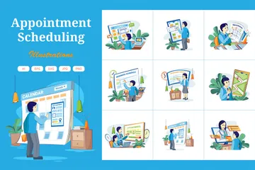 Appointment Scheduling Illustration Pack