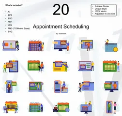 Appointment Scheduling Illustration Pack