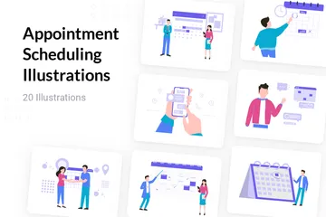 Appointment Scheduling Illustration Pack