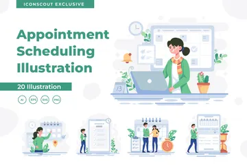 Appointment Scheduling Illustration Pack