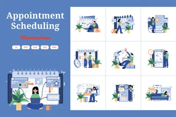 Appointment Scheduling Illustration Pack