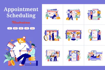 Appointment Scheduling Illustration Pack