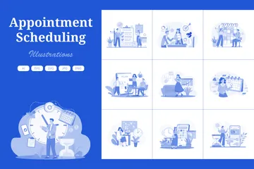 Appointment Scheduling Illustration Pack