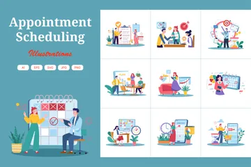 Appointment Scheduling Illustration Pack