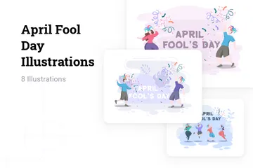 April Fool Day Illustration Pack
