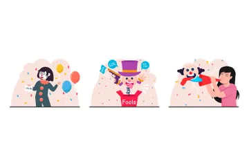 April Fools Illustration Pack