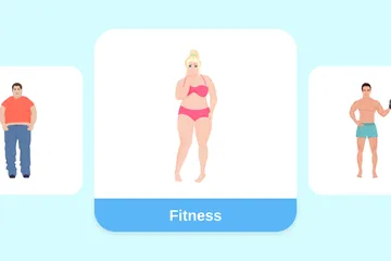 Fitness Pacote de Ilustrações