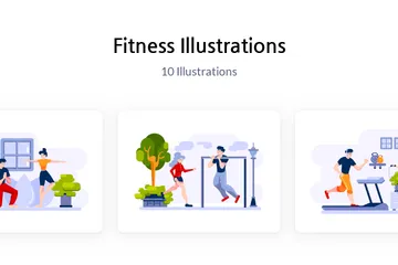 Fitness Pacote de Ilustrações