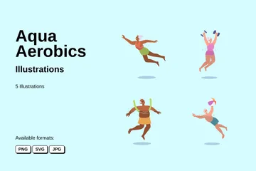 Aqua Aerobics Illustration Pack