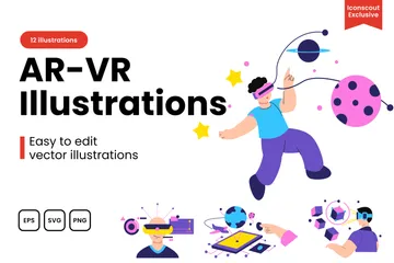 AR-VR Illustration Pack