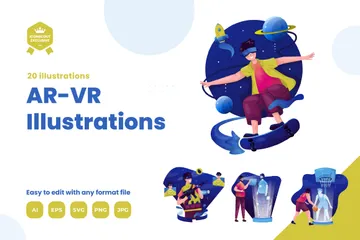 AR-VR Illustration Pack