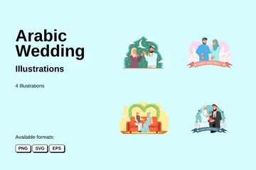 Arabic Wedding Illustration Pack