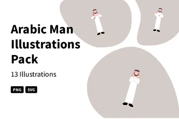 Arabischer Mann Illustrationspack