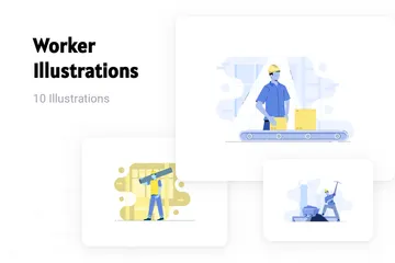 Arbeiter Illustrationspack