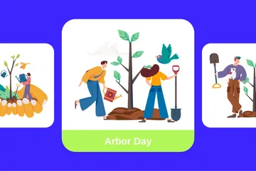 Arbor Day Illustration Pack