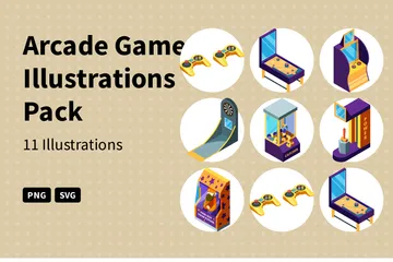 Arcade-Spiele Illustrationspack