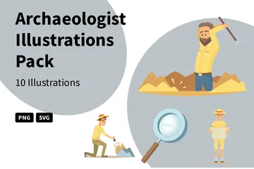 Archaeologist Illustration Pack