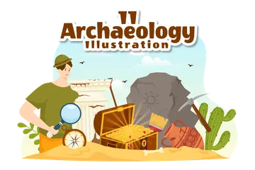 Archéologie Pack d'Illustrations