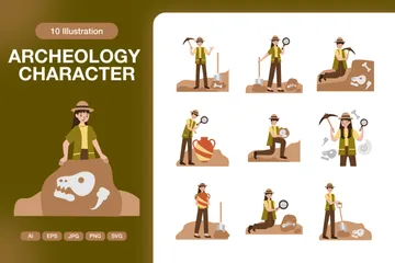 Archéologie Pack d'Illustrations