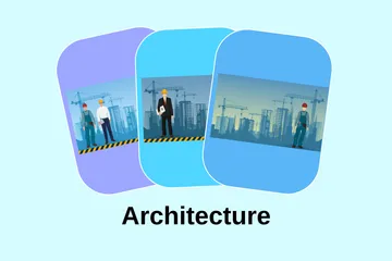 Die Architektur Illustrationspack