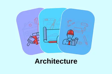 Die Architektur Illustrationspack