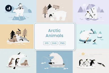 Arctic Animals Illustration Pack