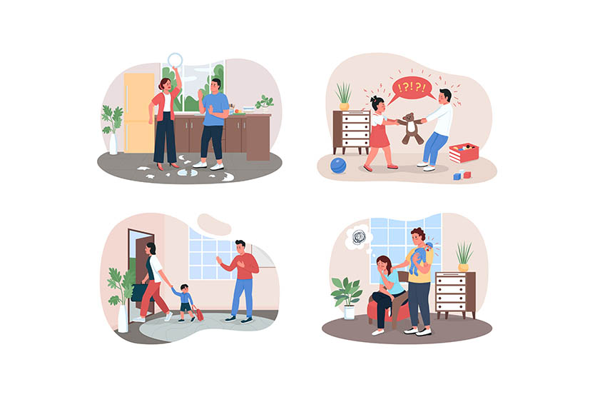 Premium Arguing Family Illustration pack from People Illustrations