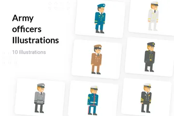 Army Officers Illustration Pack