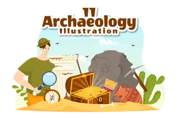 Arqueología Paquete de Ilustraciones