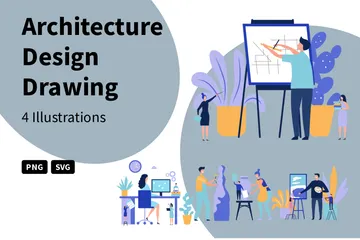 Dibujo De Diseño De Arquitectura Paquete de Ilustraciones