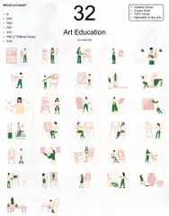 Art Education Illustration Pack