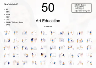 Art Education Illustration Pack