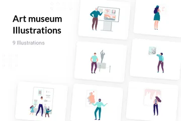 Art Museum Illustration Pack