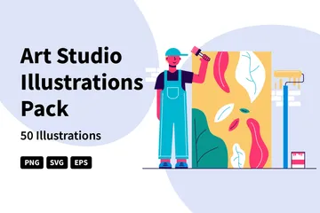 Studio d'art Pack d'Illustrations