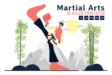 Artes marciales Paquete de Ilustraciones