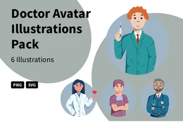 Doktor-Avatar Illustrationspack